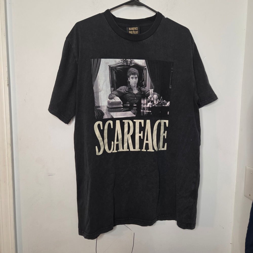 Scarface x Shoe Palace Tony Montana Graphic T-Shirt Black Mens Large Movie Tee